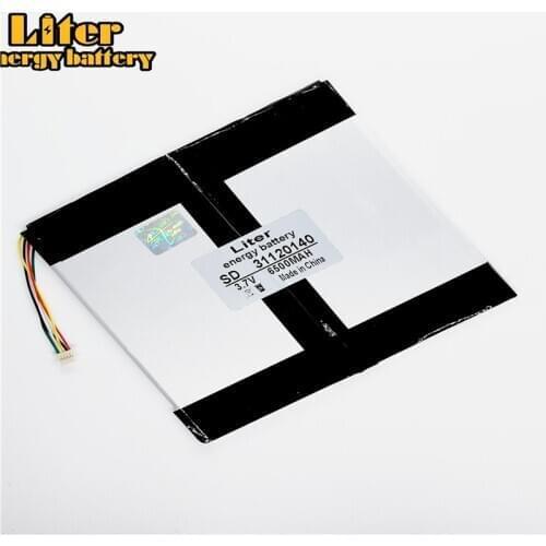 5 thread The tablet battery 31120140 3.7V 6500MAH 3160140*2 each brand tablet universal rechargeable lithium batteries