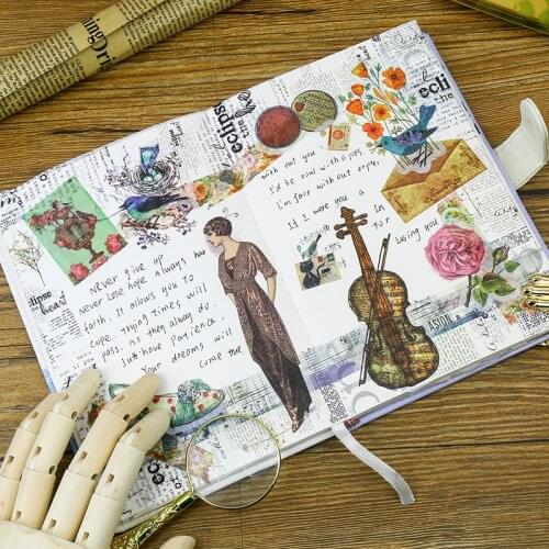 60pcs Water Years Series Washi Paper Sticker Pack Creative Hand Account DIY Decoration Sticker Hand Account Album Diary