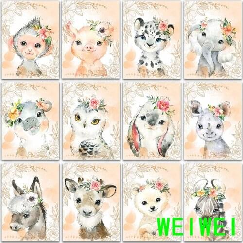 Diamond Painting Animals Horse Elephant Rabbit Pig Full Square&Round 5D DIY Diamond embroidery Cross stitch Diamond mosaic Paint