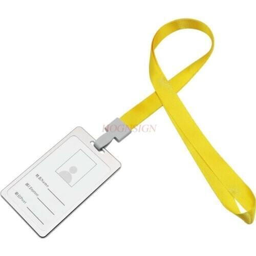 Aluminum alloy work card employee card holder work permit badge card holder badge brand label card holder