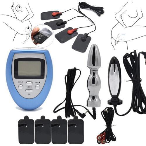 Electric Shock Pulse Anal Plug Dildo Vibrator Electro Anal Prostate Stimulator Vibrator Adults Masturbator Sex Toys For Couples