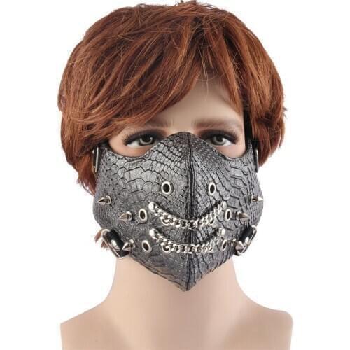 Anime Cosplay Mask Halloween Costume Fashion Cool Party Leather Black Masks Mascarillas Masque