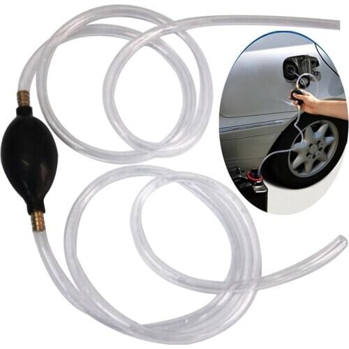 Auto Car Siphon Syphon Hose Tube Liquid Transfer Manual Hand Pump Tools