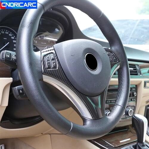 Car Styling Steering Wheel Frame Decoration Cover Trim Sticker For BMW 3 Series E90 2005 - 2012 Auto Interior Accessories