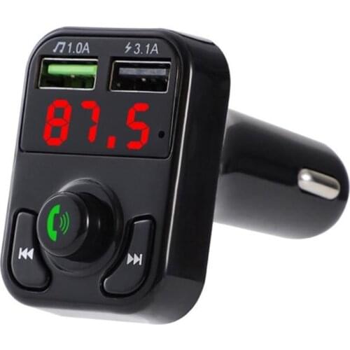 X3 Wireless 5.0 Handsfree Car Kit FM Transmitter Wireless Audio Receiver MP3 Player Dual USB Fast Charger Digital Voltmete