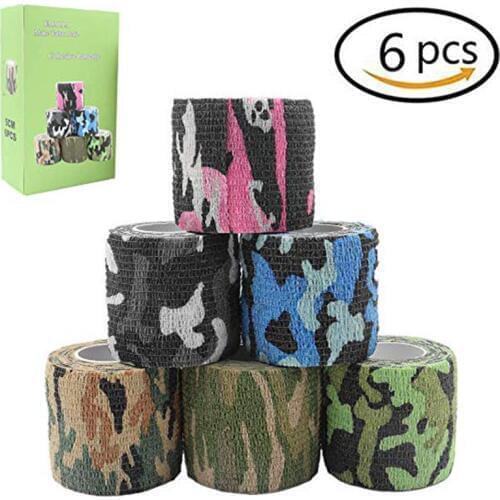 6Pcs Disposable Cohesive Tattoo Grip Cover Self-Adhesive Bandages Handle Grip Tube for Tattoo Machine Grip Accessories