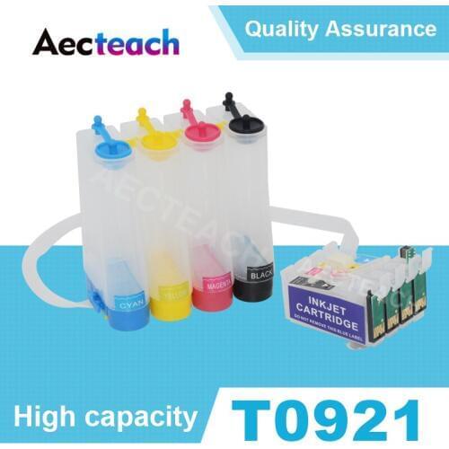 Aecteach Printer Ciss Ink System T0921 T0922 T0923 T0924 For Epson Stylus C91 CX4300 T27 Printer Cartridge