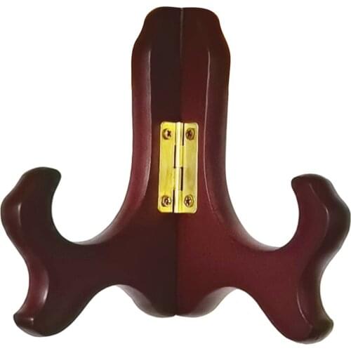 4-14 Inch Height Folding Wooden Display Easel for Round Disc Photo Frame Stand Holder