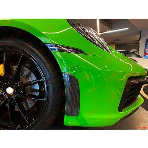 Z-ART 911 carbon fiber side flap for 992 carbon fiber front bumper trim for 2020 911 carbon fiber canards for 992