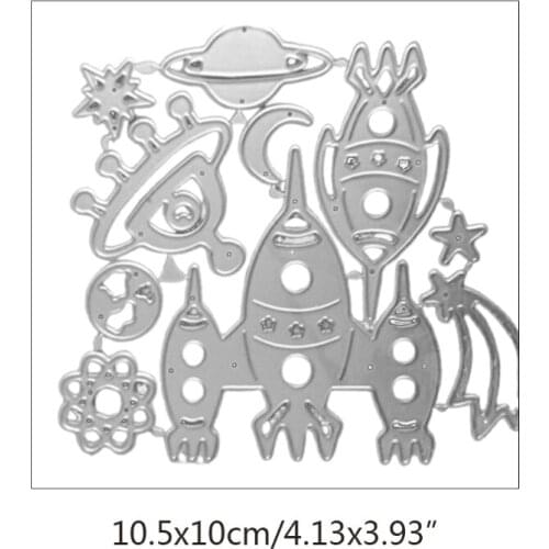 Planet Moon Metal Cutting Die Stencil DIY Scrapbooking Album Paper Card Template
