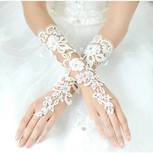 Свадебные кружевные перчатки Lakshmigown China At AliExpress