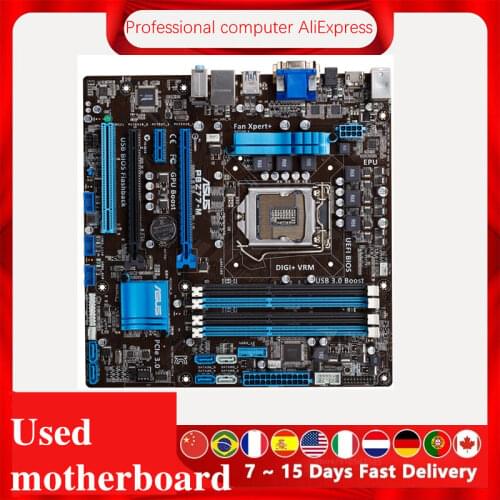 For ASUS P8Z77-M Computer Motherboard LGA 1155 DDR3 For Intel Z77 P8Z77 Desktop Mainboard SATA II PCI-E X16 Used