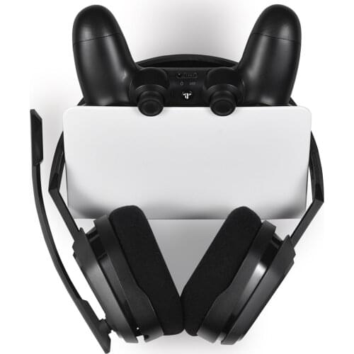 Wall Mounted Headphones Storage Box Mobile Phone Holder Gamepad Stand Bracket For PS5 Controller Mobile Phone Storage Case