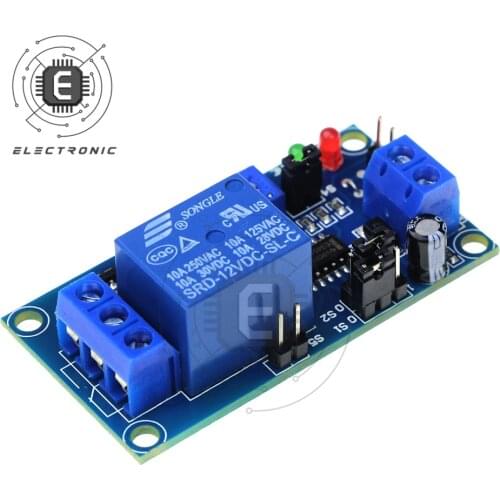 DC 12V Normally Open Delay Relay Switch Module Electronics Adjustment Potentiometer With Timer Delay Turn On Delay Turn off