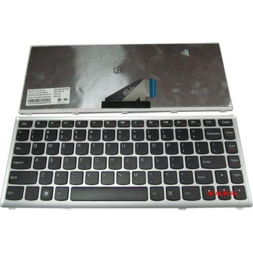 SSEA New US Keyboard For Lenovo IdeaPad U310 Laptop Keyboard with silver Frame free shipping