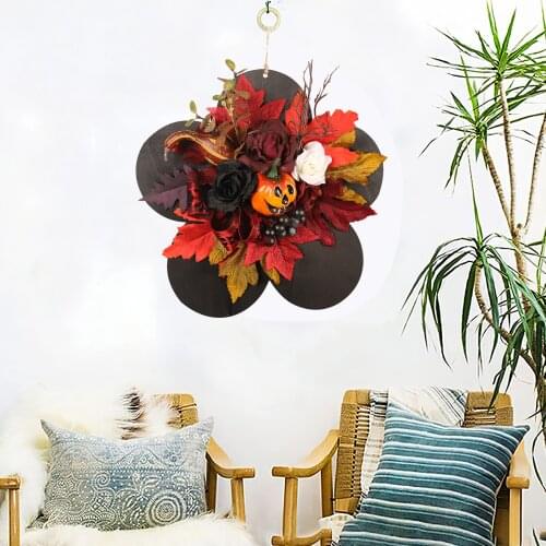 Autumns Harvest Garland Flower Thanksgiving Halloween Stylish Wall Decor Fake Flowers For Crafting Home Decoration Accessories