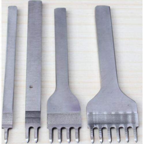 Spacing 3/4/5/6mm 1/2/4/6 Prong Diamond Hole Stitching Punch Leather Tool White Steel DIY