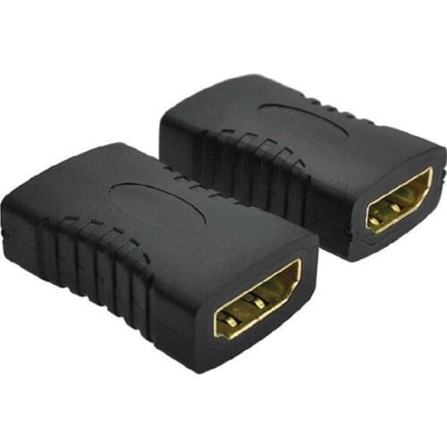 HDMI-compatible female to female straight-through adapter cable female black HDMI-compatible adapter