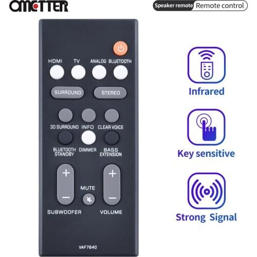 Suitable for Yamaha VAF7640 ATS-1080 YAS-108 ATS1080 YAS108 sound bar remote control