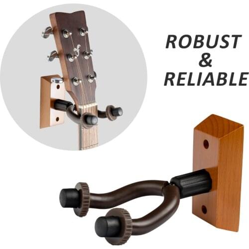 NAOMI Guitar Hanger Hook Holder Stable And Durable Wood Base Steel Hook Adjustable Wall Mount For Guitar Ukulele