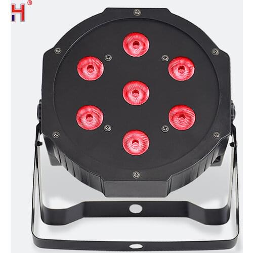 Rgbw 4In1 Par Light 7X12W Lyre Wash Led Dmx 8 Channels Led Flat Par Lights Professional Stage Lighting