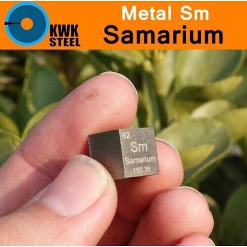 Sm Samarium Cube Bulk Pure 99.9% Periodic Table of Rare-earth Metal Elements for DIY Research Study School Education