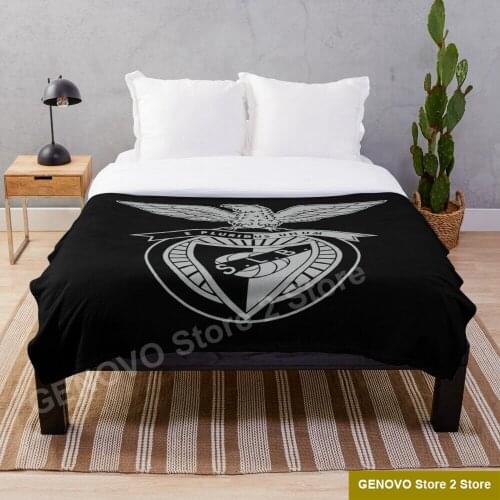 SL Benfica Throw Blanket Adult Fashion Quilts Home Office Washable Duvet Casual All Season Living Sherpa Blanket