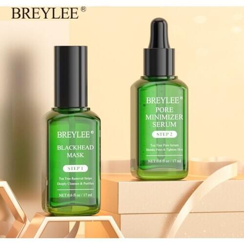 BREYLEE Blackhead Remover Serum Face Black Mask Shrink Pore Peeling Essence Moisturizing Ageless Deep Cleansing Skin Nose Care