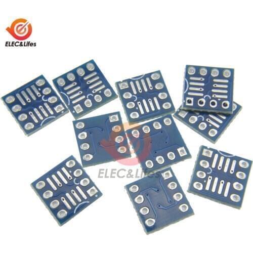 10Pcs/lot SOP8 To DIP8 / SOIC8 to DIP8 IC adapter Socket so8/tssop8/soic8/sop8 TO dip8 without pin