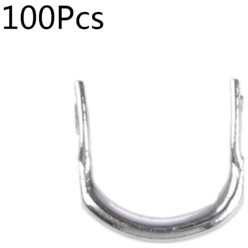 100pcs Fishing U Shaped Ring Baits Lure Tool Stainless Steel Accessories Tackle