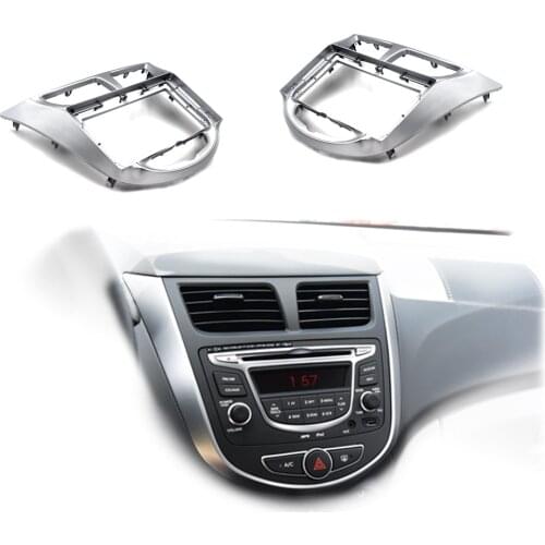 2 Din Fascia For HYUNDAI i-25 Accent Solaris Verna Radio CD DVD Audio Panel Dash Mount Trim Refit Kit Face Surround Frame Bezel