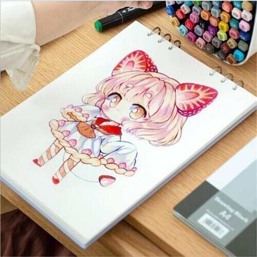 50 Sheet A4 Professional Marker Pen Paper Sketchbook Painting Marker Paper For Drawing Graffiti Sketch Book Artist Supplies