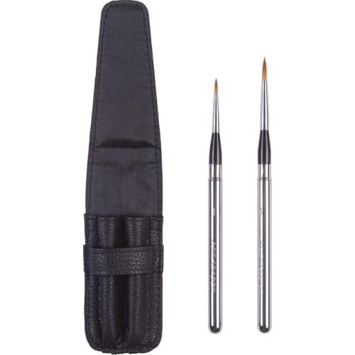 PBT-780 2 pcs/set watercolor brush set R#1 &#4 taklon hair pu pouch travel brush kit portable brush artist brush paint tool