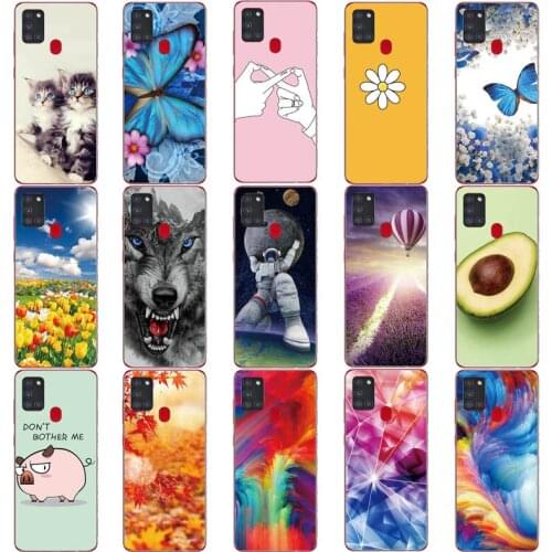 For Samsung Galaxy A21S Case A 21S Bumper Silicone TPU Soft Phone Cover For Samsung A21S A217F A21 S M51 S20 FE Cases Cartoon