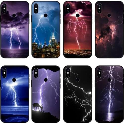Lightning Flashing Phone Case For Xiaomi Redmi note 7 8 9 pro 8T 9S Mi Note 10 Lite pro