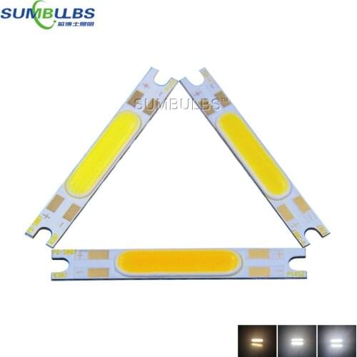 5W COB strip LED light source chip on board 50x7mm COB bar for wall lamps table lantern car lights warm nature cool white 9V