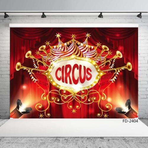Circus Carnival Photography Backgrounds Vinyl Backdrops Photo Studio for Baby Children Birthday Party Photobooth Camera Photo