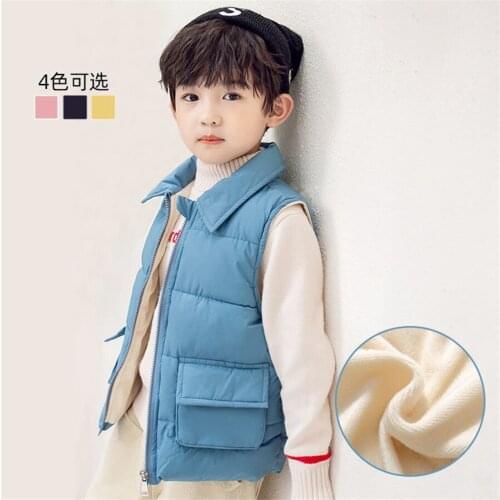 Kids Warm Vest Winter Girls Boys Thicken Waistcoat warm Outerwear Vest Children Teens Cotton Jackets Vest For 2-10 Years