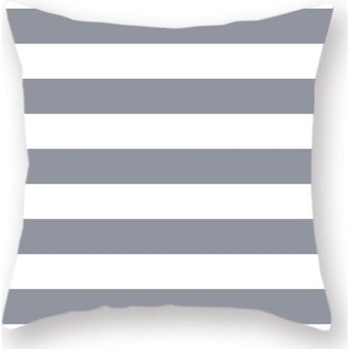 Silver Gray Double-sided Peach Skin Printed Pillowcase Geometric Cushion Cover Office Sofa Mattress Home Decoration Multi-size