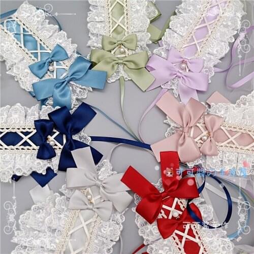 Lolita headwear hair band laced lace bow headdress KC hand made dreams whale island angel street