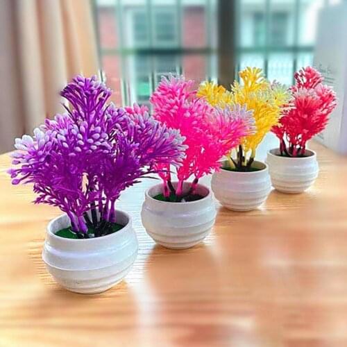 Artificial Plant Pot Orchid Desktop Simulation Potted Ornaments Plastic Garden Imitation Flower Pot for Home Decorations
