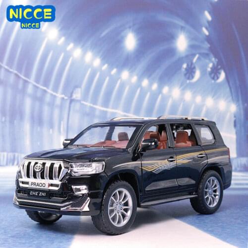 1:24 High simitation TOYOTA LAND CRUISER PRADO Alloy Metal Car Model Toys With Pull Back For Kids Birthday Gifts Free Shipping