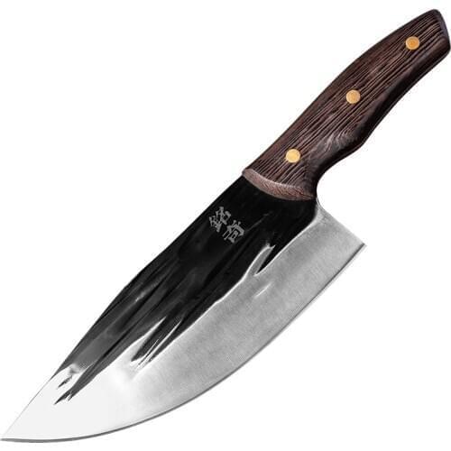 CHUN Forged Chopping Knife Chinese Traditional Handmade Cleaver 5Cr15MoV Stainless Steel Kitchen Knives Meat Vegetable Cutlery