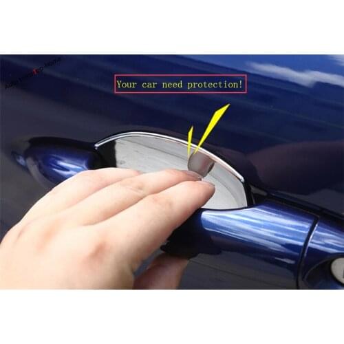 Yimaautotrims Outside Car Door Pull Doorknob Handle Cover Trim 4 Pcs Fit For Alfa Romeo Giulia 2016 - 2020 ABS Chromium Styling