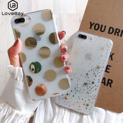 Lovebay Glitter Laser Soft Clear Phone Case For iPhone 12 11 Pro X XR XS Max 8 7 Plus SE 2020 TPU Silicone Electroplated Cover