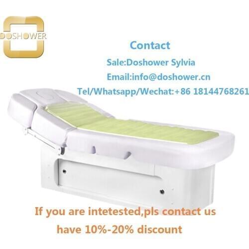Spa furniture massage closet with hydralic facial bed for water spa massage bed