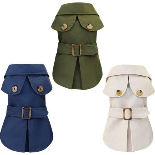 Cute Dog Clothes British Style acket For Small Dogs Autumn Winter Warm Clothes Windbreaker Coats Outfit Supplies