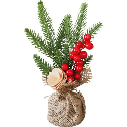 Mini Christmas Tree Artificial Beautiful Miniature Christmas Decorative for Home Kitchen Desktop Christmas Decoration LBShipping