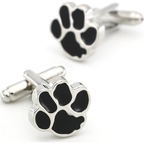 Mens Bear Paw Cuff Link Copper Material Black Color