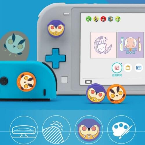 Animals owl Thumb Stick Grip Cap Soft Joystick Protective Cover for Nintend Switch NS Lite Joy-con Controller Thumbstick Case